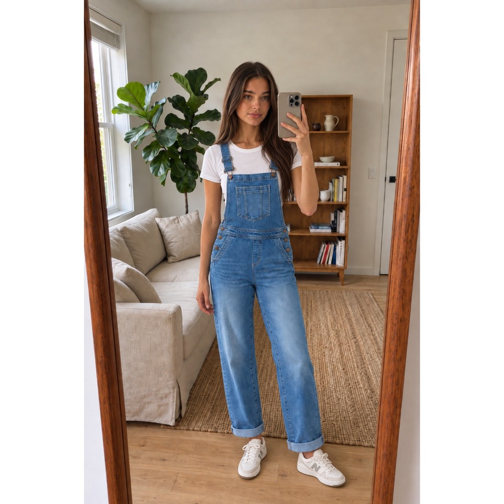 Boden Womens Denim Overalls Size 2 Blue Bib Farm Workwear‎ Utility 90s Americana